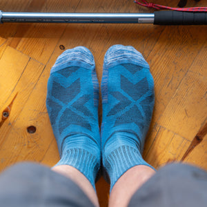 hiking socks blue crew 1 pair