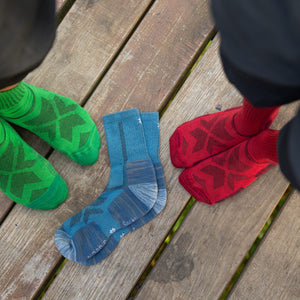 hiking socks colorful crew 3 pair