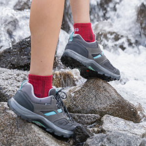 hiking socks red low cut 1 pair