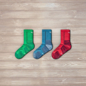hiking socks colorful crew 3 pair