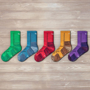 hiking socks colorful crew 5 pairs