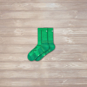 hiking socks green crew 1 pair