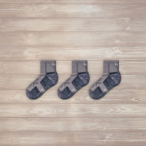 hiking socks grey low cut 3 pairs