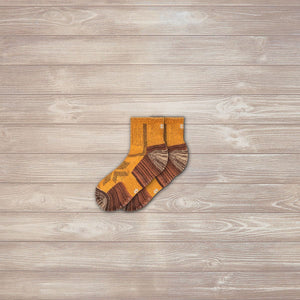 hiking socks yellow low cut 1 pair