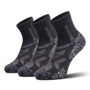 hiking socks black low cut 3 pairs