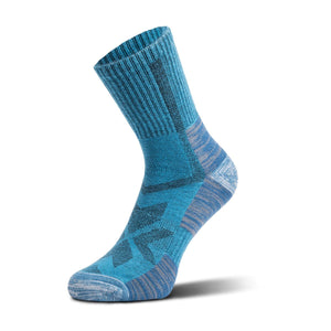 hiking socks blue crew 1 pair