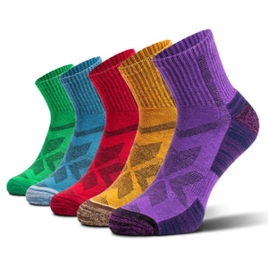 hiking socks colorful low cut 5 pairs