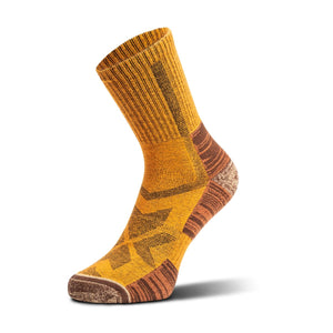 hiking socks yellow crew 1 pair