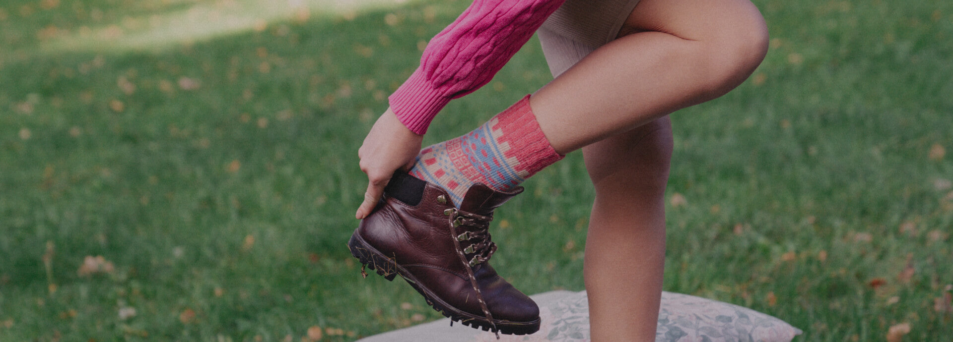Wool socks with boots on sale