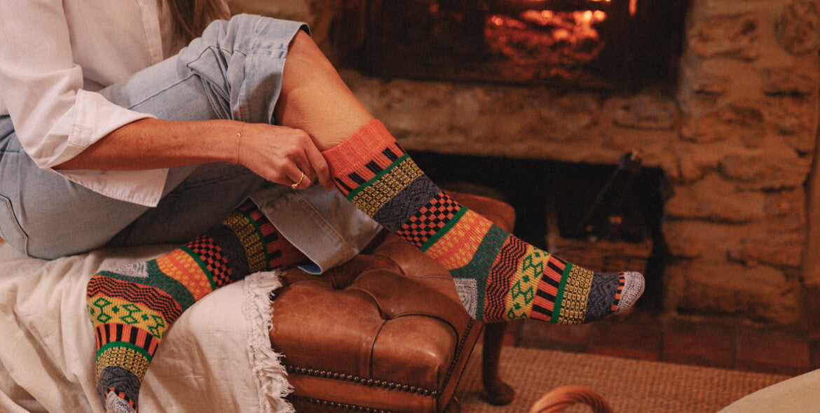 Nordic Socks Knee High Hiking Socks Women's Warm Knee High Socks