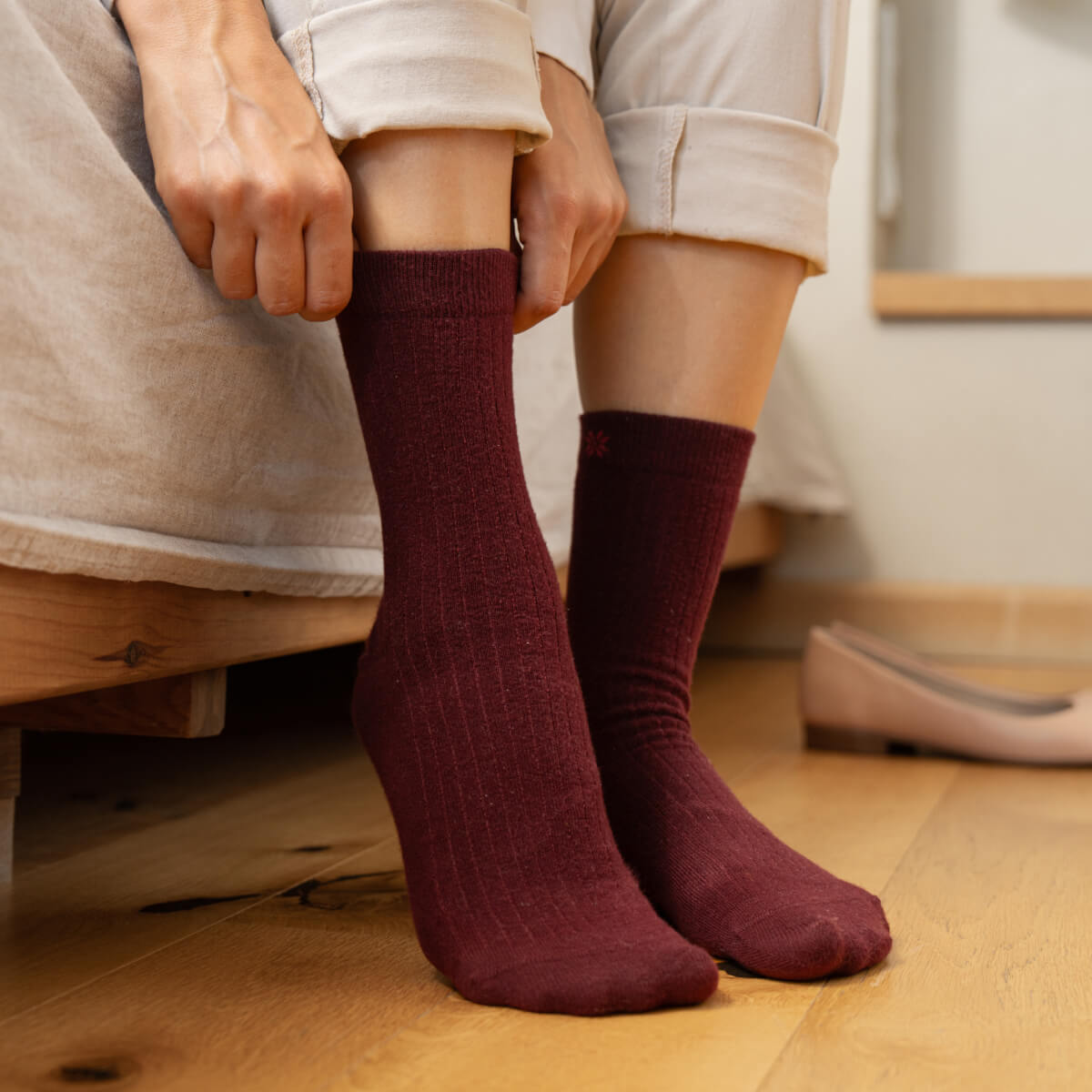cotton dress socks women ELYFER Women's Premium Thin Cotton Dress Socks - 4 Pairs in Gift Box - Business or Casual Ultra Soft Lightweight Comfortable Breathable Seamless Toe Trouser Crew Socks for Women