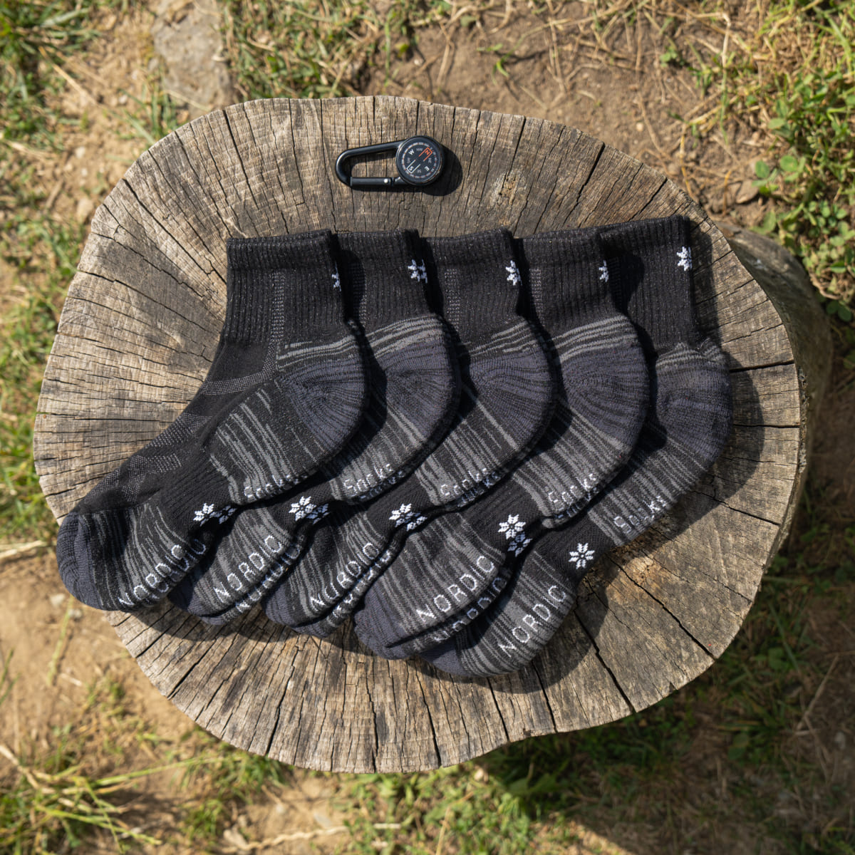 Hiking LowCut Black 5 Pairs