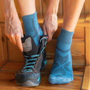 hiking socks blue low cut 1 pair