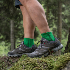 hiking socks green low cut 1 pair