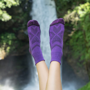 hiking socks purple low cut 1 pair