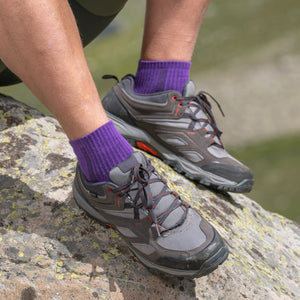 hiking socks purple low cut 1 pair