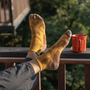 hiking socks yellow low cut 1 pair