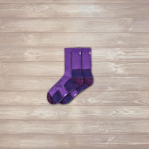 hiking socks purple crew 1 pair