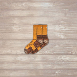 hiking socks yellow crew 1 pair