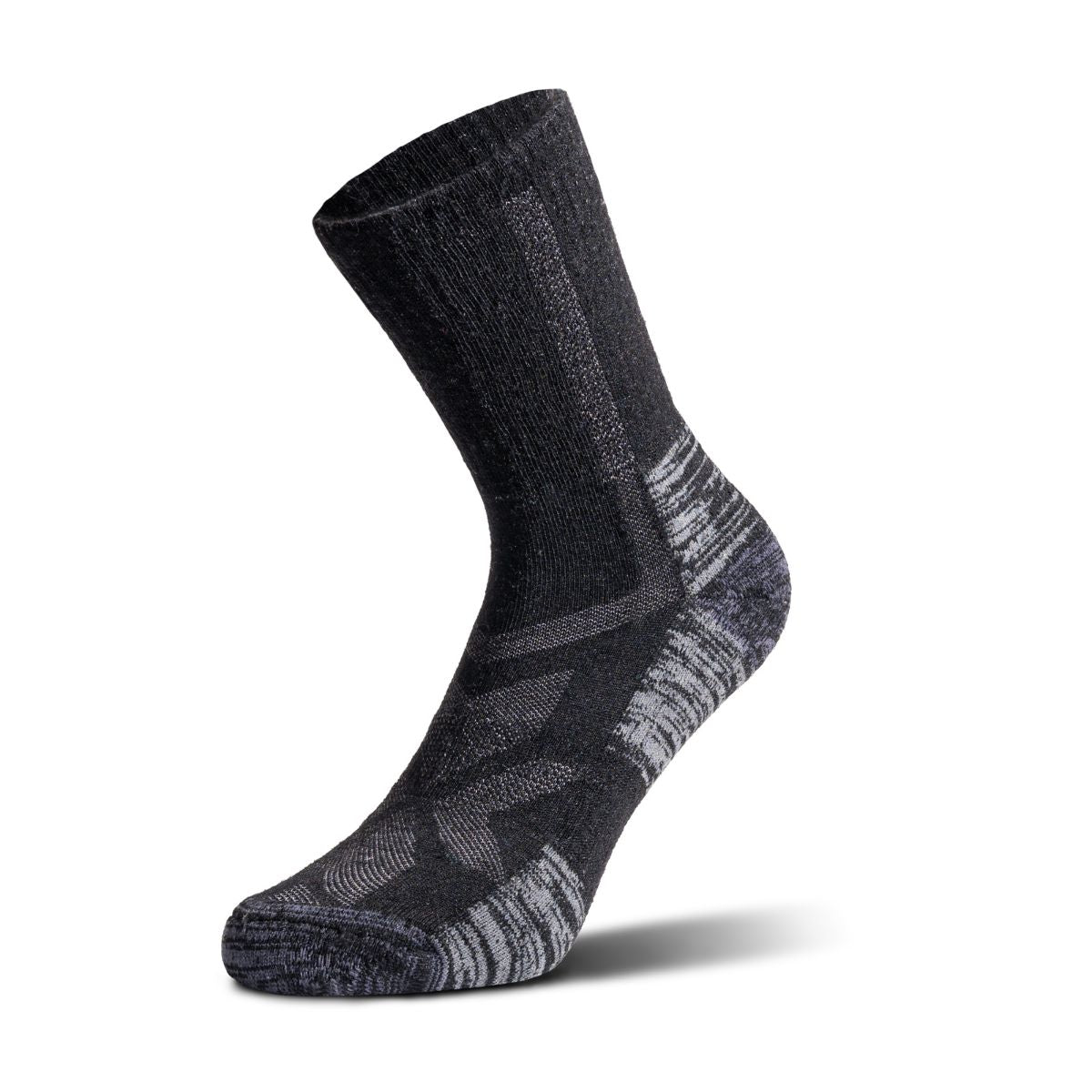 hiking socks black crew 1 pair