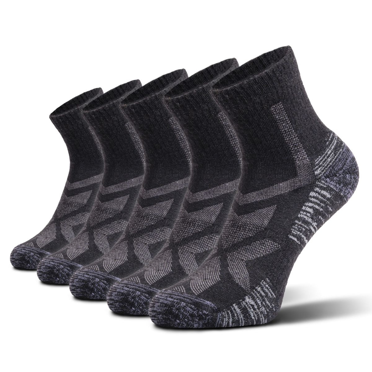 hiking socks black lowcut 5 pairs