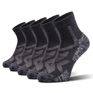 hiking socks black lowcut 5 pairs