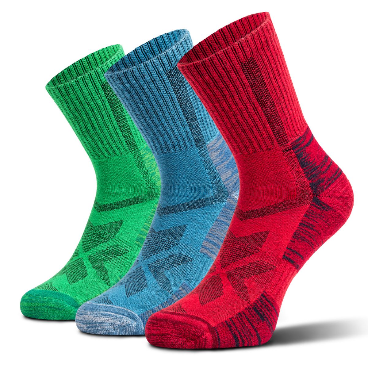 hiking socks colorful crew 3 pair