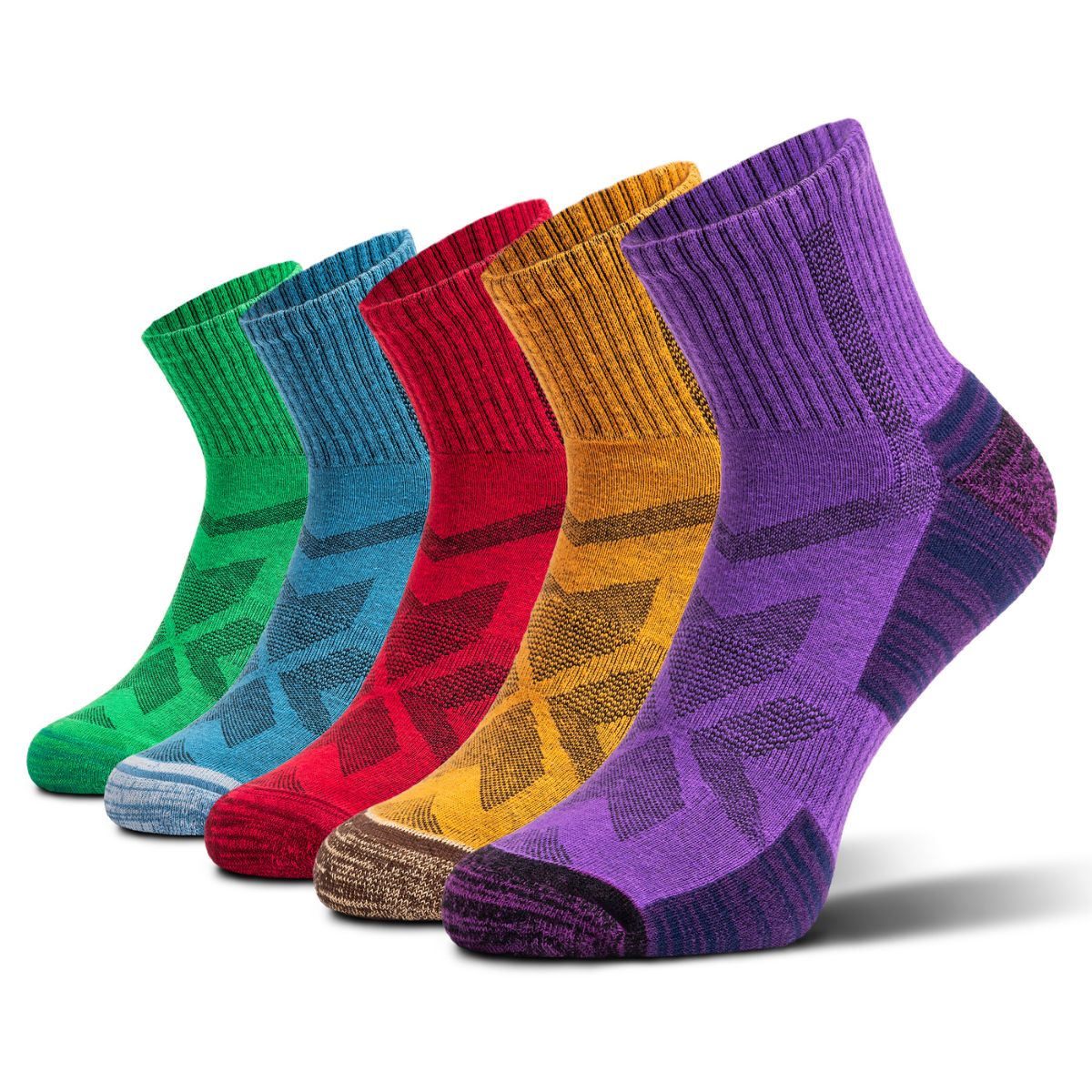 hiking socks colorful low cut 5 pairs