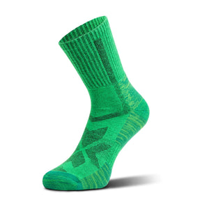 hiking socks green crew 1 pair