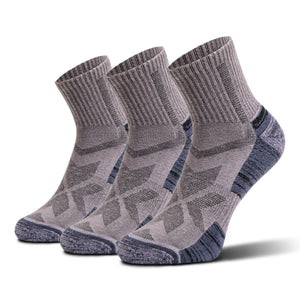 hiking socks grey low cut 3 pairs